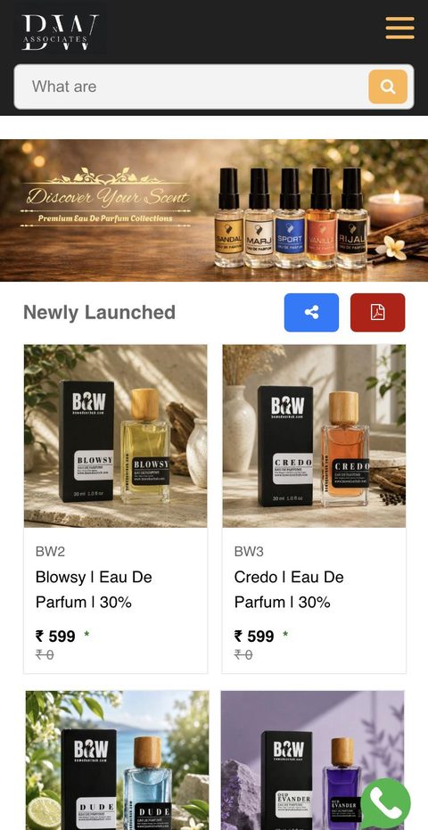 BnW Odourhub website on a phone