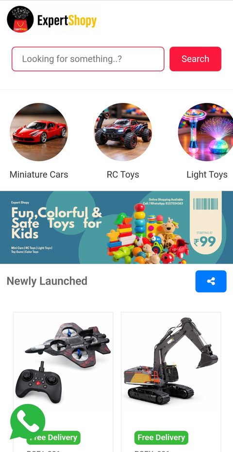 Eshopy Kohinoor website on a phone